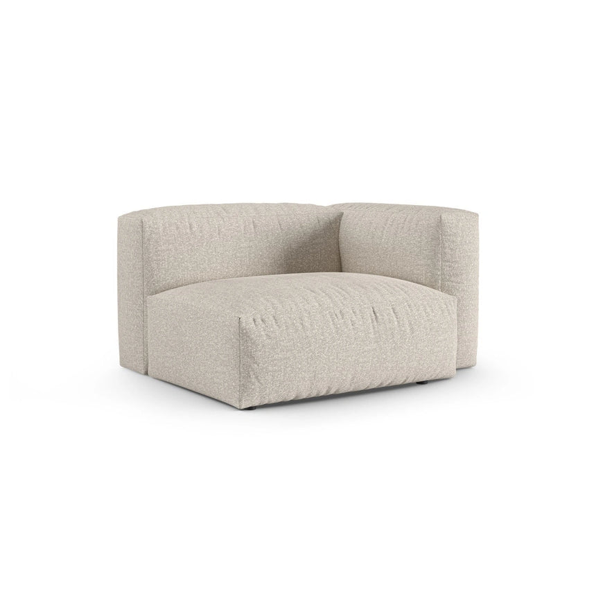 Martina Modulares Sofa Sitzelement, Rechte Seite, Sitztiefe 90 cm, aus Boucle in Beige (Monet Sand), 120x120 cm von Micadoni – Bild 3