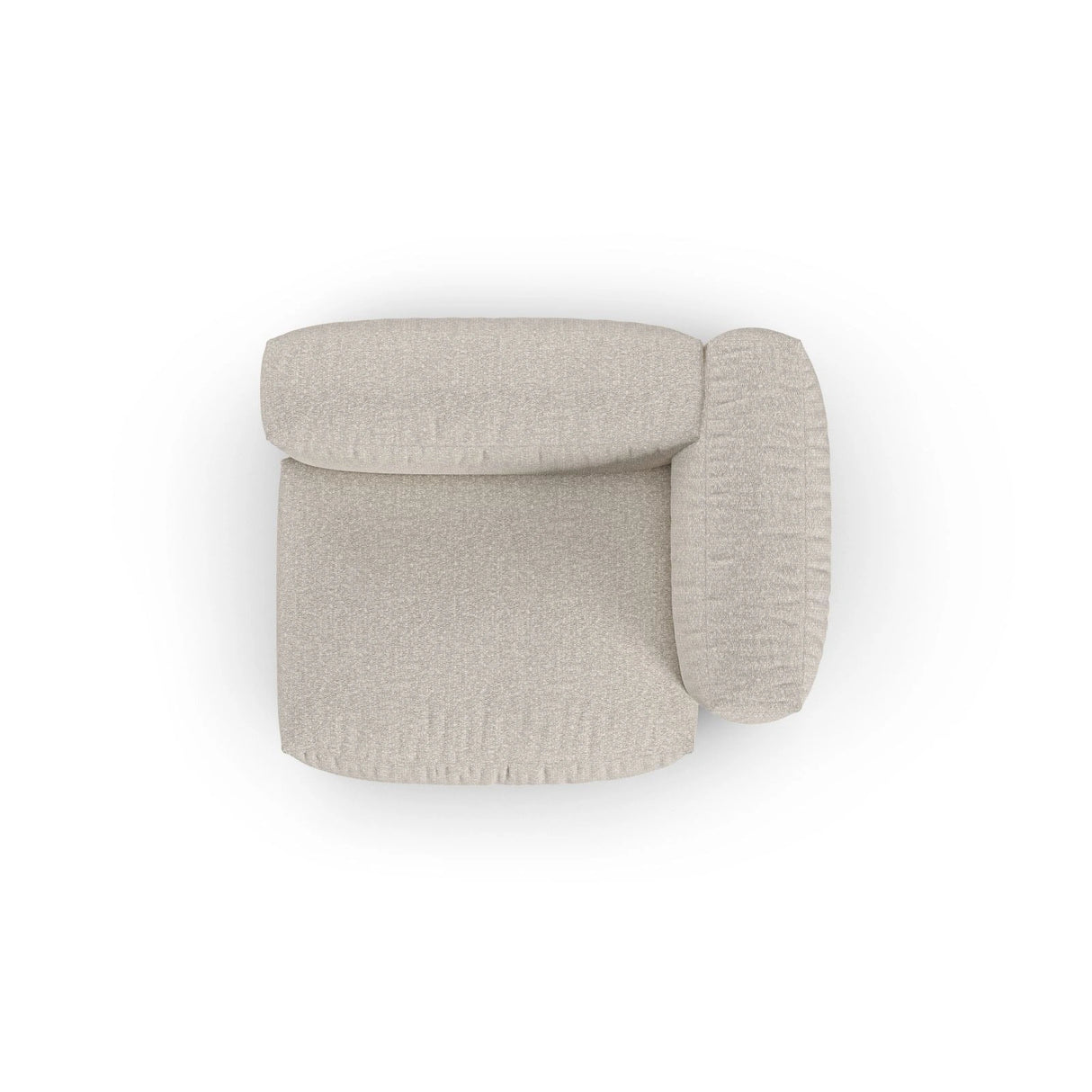 Martina Modulares Sofa Sitzelement, Rechte Seite, Sitztiefe 90 cm, aus Boucle in Beige (Monet Sand), 120x120 cm von Micadoni – Bild 5