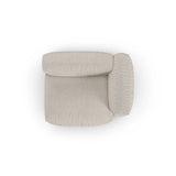Martina Modulares Sofa Sitzelement, Rechte Seite, Sitztiefe 90 cm, aus Boucle in Beige (Monet Sand), 120x120 cm von Micadoni – Bild 5