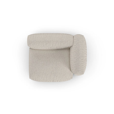 Martina Modulares Sofa Sitzelement, Rechte Seite, Sitztiefe 90 cm, aus Boucle in Beige (Monet Sand), 120x120 cm von Micadoni – Bild 5