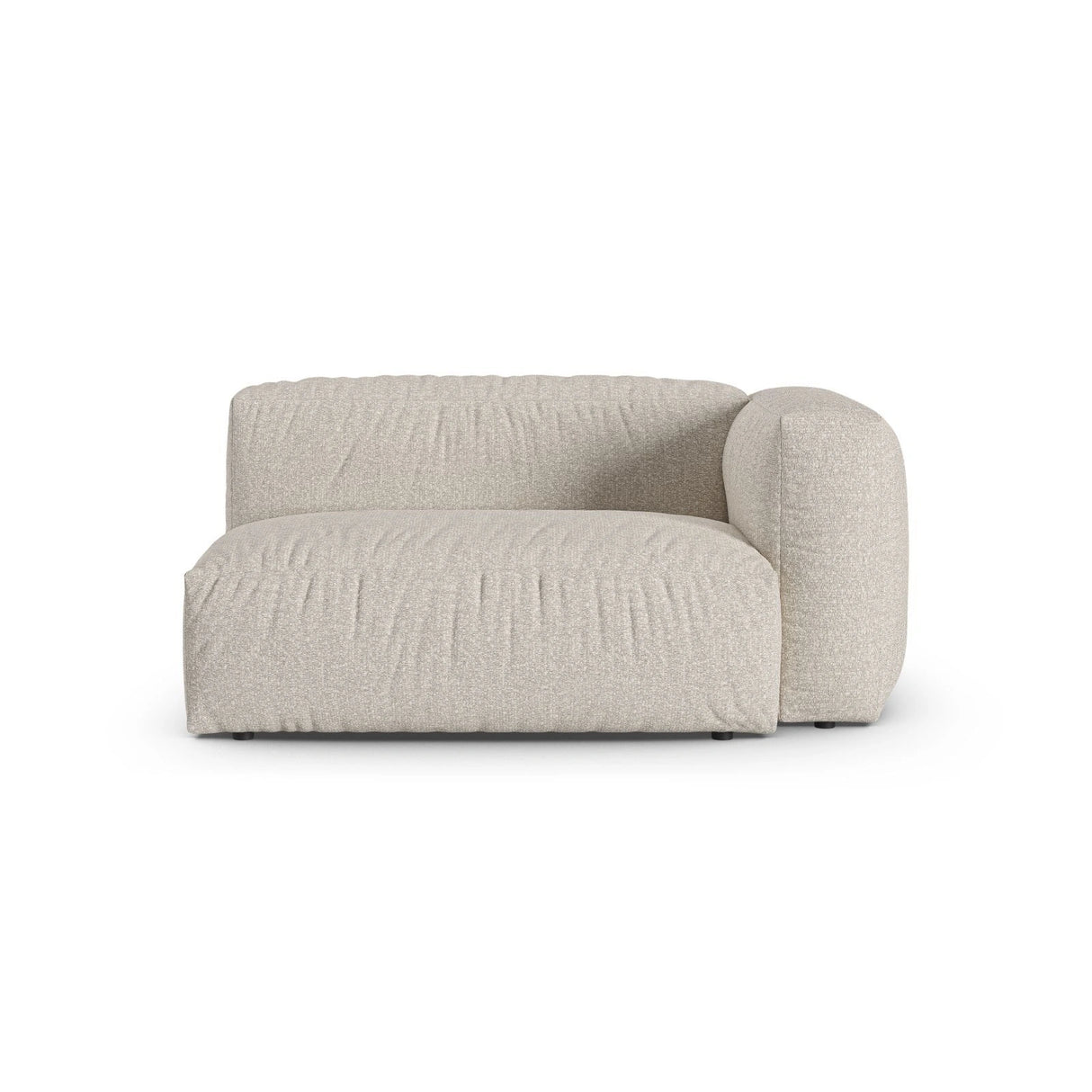Martina Modulares Sofa Sitzelement, Rechte Seite, Sitztiefe 90 cm, aus Boucle in Beige (Monet Sand), 160x120 cm von Micadoni – Bild 1