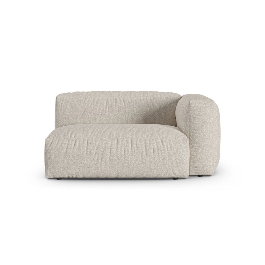 Martina Modulares Sofa Sitzelement, Rechte Seite, Sitztiefe 90 cm, aus Boucle in Beige (Monet Sand), 160x120 cm von Micadoni – Bild 1