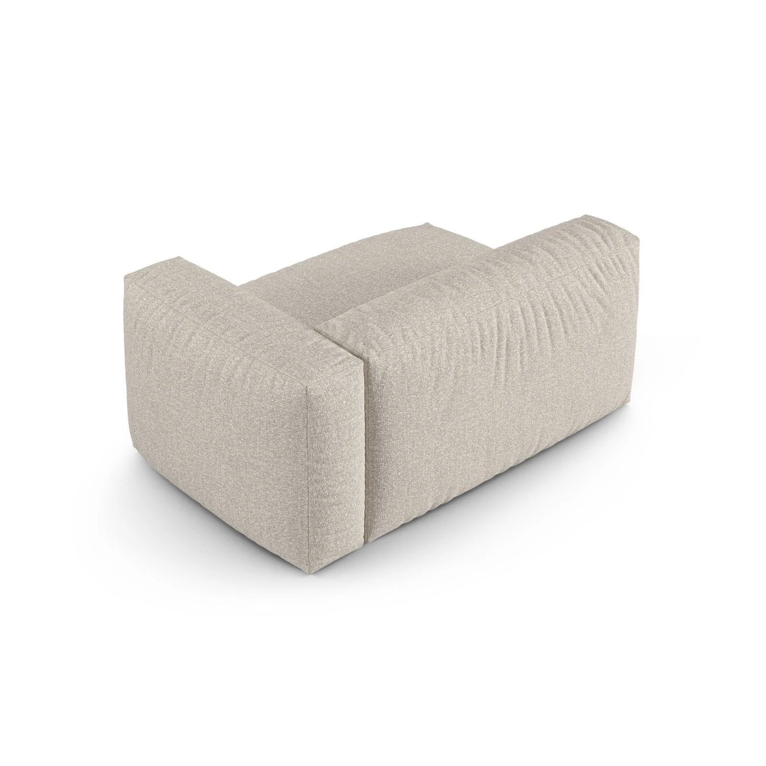 Martina Modulares Sofa Sitzelement, Rechte Seite, Sitztiefe 90 cm, aus Boucle in Beige (Monet Sand), 160x120 cm von Micadoni – Bild 4
