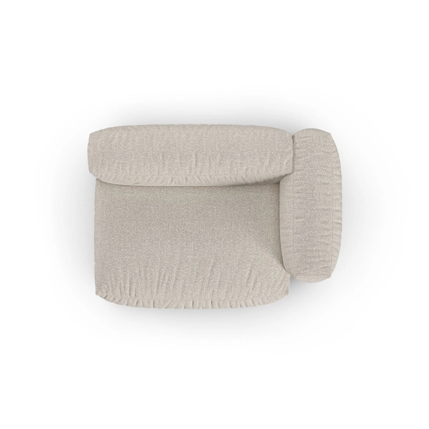 Martina Modulares Sofa Sitzelement, Rechte Seite, Sitztiefe 90 cm, aus Boucle in Beige (Monet Sand), 160x120 cm von Micadoni – Bild 5