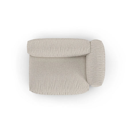 Martina Modulares Sofa Sitzelement, Rechte Seite, Sitztiefe 90 cm, aus Boucle in Beige (Monet Sand), 160x120 cm von Micadoni – Bild 5
