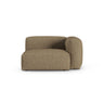 Martina Modulares Sofa Sitzelement, Rechte Seite, Sitztiefe 90 cm, aus Boucle in Cappuccino (Monet Cappucino), 120x120 cm von Micadoni – Bild 1
