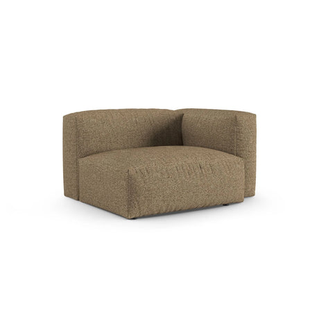 Martina Modulares Sofa Sitzelement, Rechte Seite, Sitztiefe 90 cm, aus Boucle in Cappuccino (Monet Cappucino), 120x120 cm von Micadoni – Bild 3