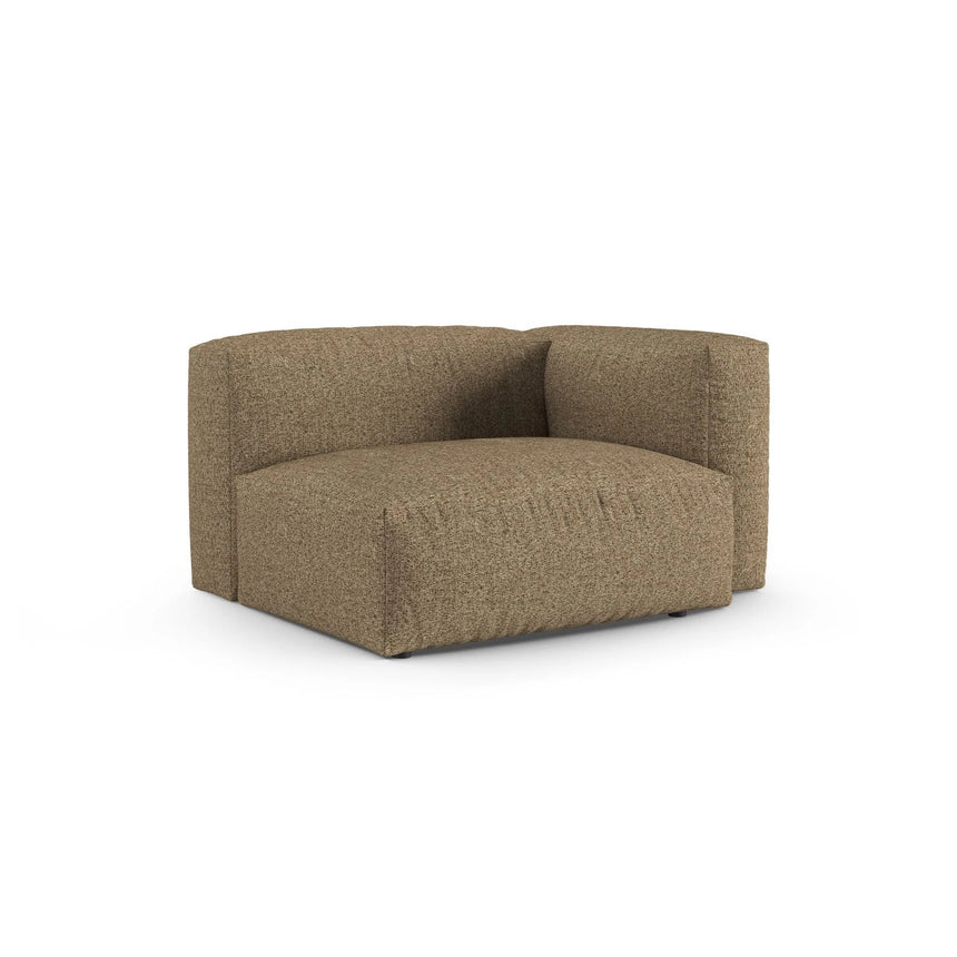 Martina Modulares Sofa Sitzelement, Rechte Seite, Sitztiefe 90 cm, aus Boucle in Cappuccino (Monet Cappucino), 120x120 cm von Micadoni – Bild 3