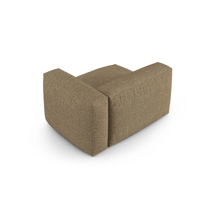 Martina Modulares Sofa Sitzelement, Rechte Seite, Sitztiefe 90 cm, aus Boucle in Cappuccino (Monet Cappucino), 120x120 cm von Micadoni – Bild 4