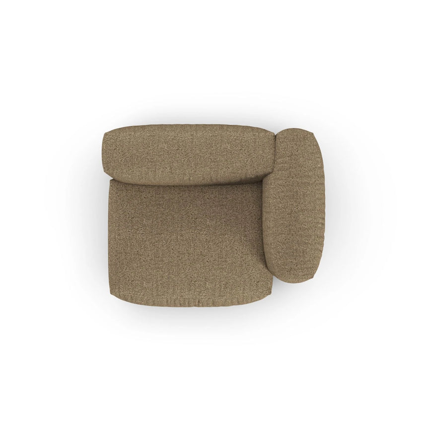 Martina Modulares Sofa Sitzelement, Rechte Seite, Sitztiefe 90 cm, aus Boucle in Cappuccino (Monet Cappucino), 120x120 cm von Micadoni – Bild 5