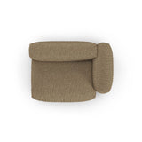 Martina Modulares Sofa Sitzelement, Rechte Seite, Sitztiefe 90 cm, aus Boucle in Cappuccino (Monet Cappucino), 160x120 cm von Micadoni – Bild 5
