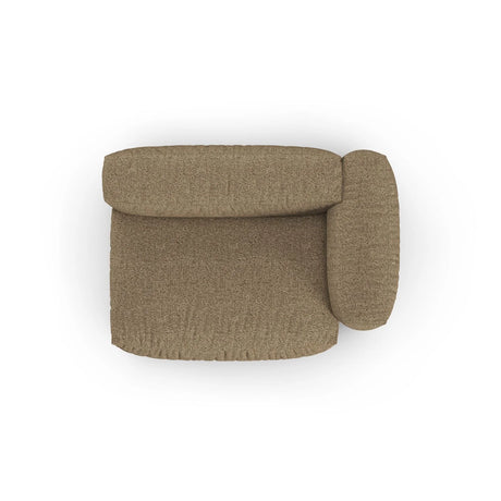 Martina Modulares Sofa Sitzelement, Rechte Seite, Sitztiefe 90 cm, aus Boucle in Cappuccino (Monet Cappucino), 160x120 cm von Micadoni – Bild 5