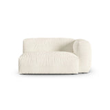 Martina Modulares Sofa Sitzelement, Rechte Seite, Sitztiefe 90 cm, aus Boucle in Elfenbein (Monet Nata), 160x120 cm von Micadoni – Bild 1
