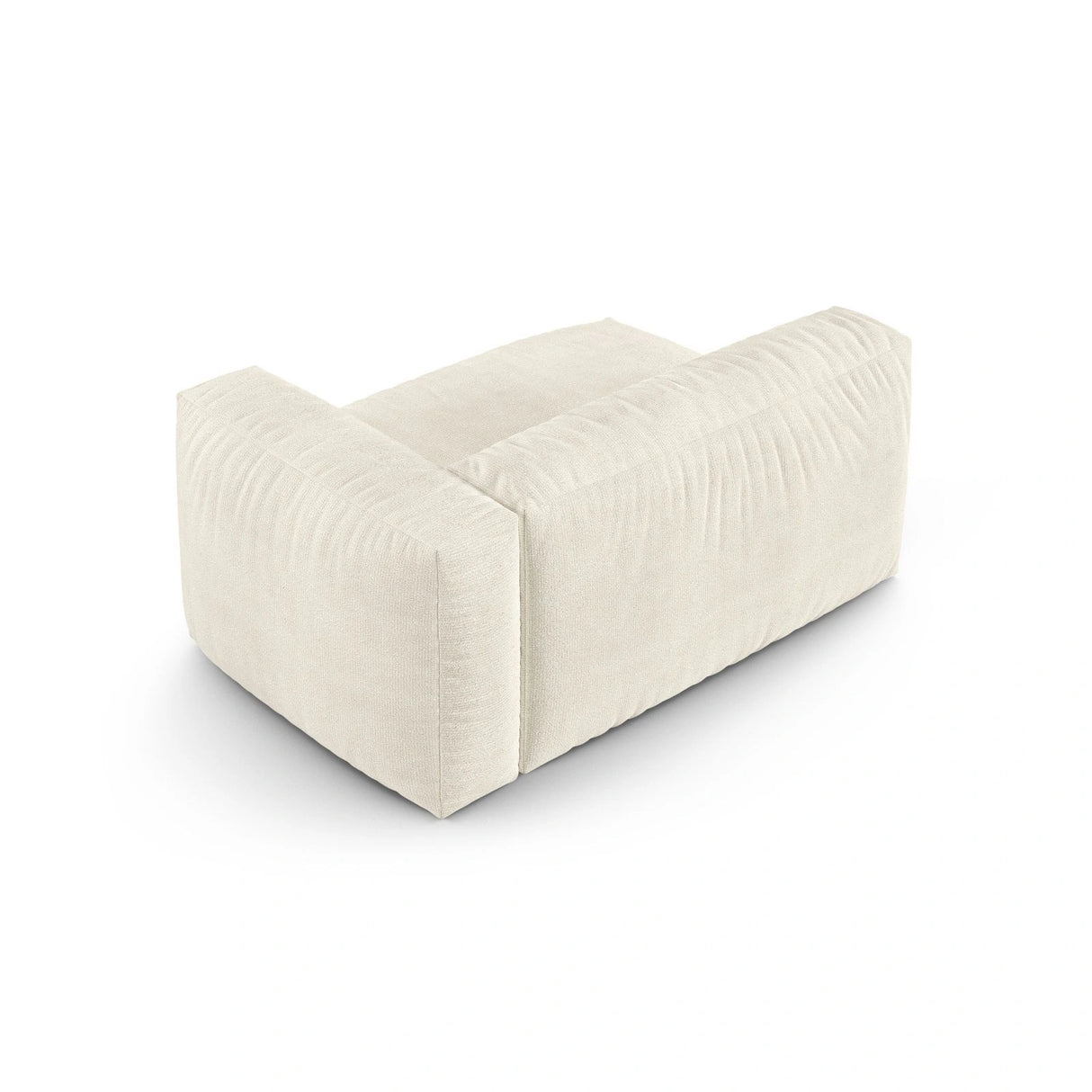 Martina Modulares Sofa Sitzelement, Rechte Seite, Sitztiefe 90 cm, aus Boucle in Elfenbein (Monet Nata), 160x120 cm von Micadoni – Bild 4
