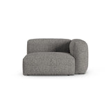 Martina Modulares Sofa Sitzelement, Rechte Seite, Sitztiefe 90 cm, aus Boucle in Graphit (Monet Graphite), 120x120 cm von Micadoni – Bild 1