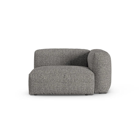 Martina Modulares Sofa Sitzelement, Rechte Seite, Sitztiefe 90 cm, aus Boucle in Graphit (Monet Graphite), 120x120 cm von Micadoni – Bild 1