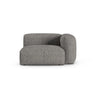 Martina Modulares Sofa Sitzelement, Rechte Seite, Sitztiefe 90 cm, aus Boucle in Graphit (Monet Graphite), 120x120 cm von Micadoni – Bild 1