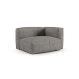 Martina Modulares Sofa Sitzelement, Rechte Seite, Sitztiefe 90 cm, aus Boucle in Graphit (Monet Graphite), 120x120 cm von Micadoni – Bild 3