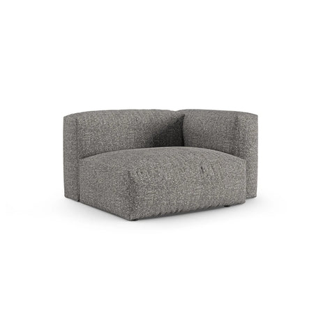 Martina Modulares Sofa Sitzelement, Rechte Seite, Sitztiefe 90 cm, aus Boucle in Graphit (Monet Graphite), 120x120 cm von Micadoni – Bild 3