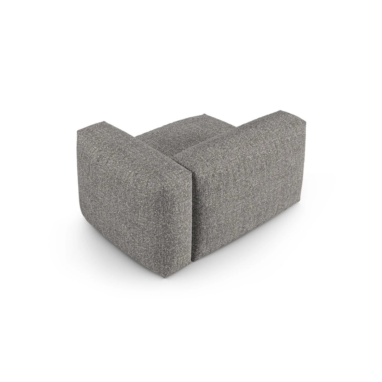 Martina Modulares Sofa Sitzelement, Rechte Seite, Sitztiefe 90 cm, aus Boucle in Graphit (Monet Graphite), 120x120 cm von Micadoni – Bild 4