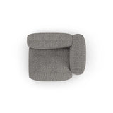 Martina Modulares Sofa Sitzelement, Rechte Seite, Sitztiefe 90 cm, aus Boucle in Graphit (Monet Graphite), 120x120 cm von Micadoni – Bild 5