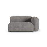Martina Modulares Sofa Sitzelement, Rechte Seite, Sitztiefe 90 cm, aus Boucle in Graphit (Monet Graphite), 160x120 cm von Micadoni – Bild 1