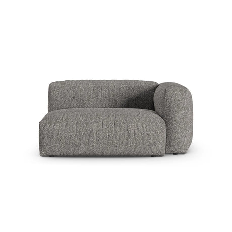 Martina Modulares Sofa Sitzelement, Rechte Seite, Sitztiefe 90 cm, aus Boucle in Graphit (Monet Graphite), 160x120 cm von Micadoni – Bild 1