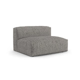 Martina Modulares Sofa Sitzelement, Rechte Seite, Sitztiefe 90 cm, aus Boucle in Graphit (Monet Graphite), 160x120 cm von Micadoni – Bild 3