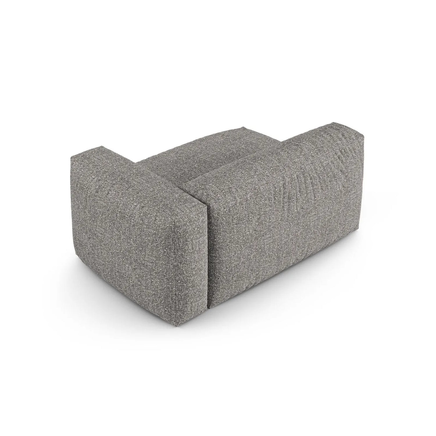 Martina Modulares Sofa Sitzelement, Rechte Seite, Sitztiefe 90 cm, aus Boucle in Graphit (Monet Graphite), 160x120 cm von Micadoni – Bild 4