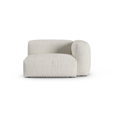 Martina Modulares Sofa Sitzelement, Rechte Seite, Sitztiefe 90 cm, aus Boucle in Grau Beige meliert (Monet Pearl), 120x120 cm von Micadoni – Bild 1
