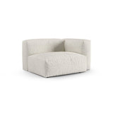 Martina Modulares Sofa Sitzelement, Rechte Seite, Sitztiefe 90 cm, aus Boucle in Grau Beige meliert (Monet Pearl), 120x120 cm von Micadoni – Bild 3