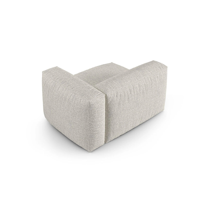Martina Modulares Sofa Sitzelement, Rechte Seite, Sitztiefe 90 cm, aus Boucle in Grau Beige meliert (Monet Pearl), 120x120 cm von Micadoni – Bild 4
