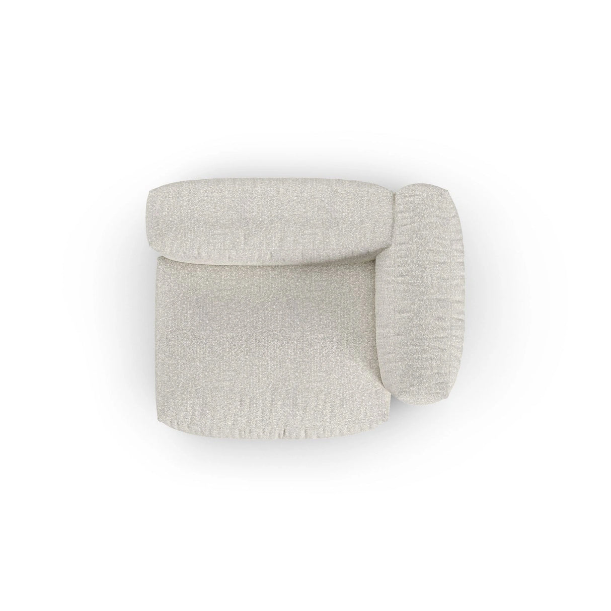 Martina Modulares Sofa Sitzelement, Rechte Seite, Sitztiefe 90 cm, aus Boucle in Grau Beige meliert (Monet Pearl), 120x120 cm von Micadoni – Bild 5