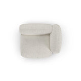 Martina Modulares Sofa Sitzelement, Rechte Seite, Sitztiefe 90 cm, aus Boucle in Grau Beige meliert (Monet Pearl), 120x120 cm von Micadoni – Bild 5