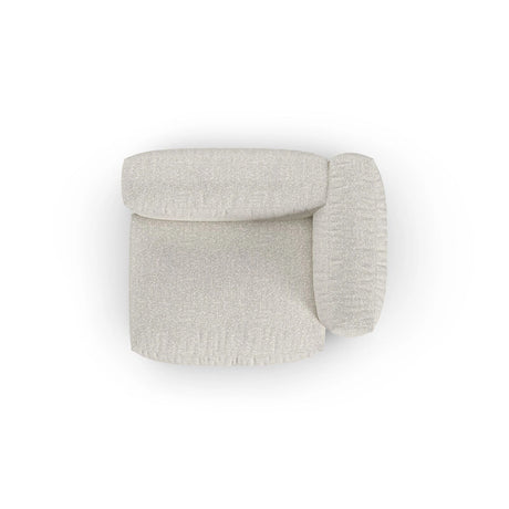 Martina Modulares Sofa Sitzelement, Rechte Seite, Sitztiefe 90 cm, aus Boucle in Grau Beige meliert (Monet Pearl), 120x120 cm von Micadoni – Bild 5