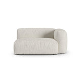 Martina Modulares Sofa Sitzelement, Rechte Seite, Sitztiefe 90 cm, aus Boucle in Grau Beige meliert (Monet Pearl), 160x120 cm von Micadoni – Bild 1