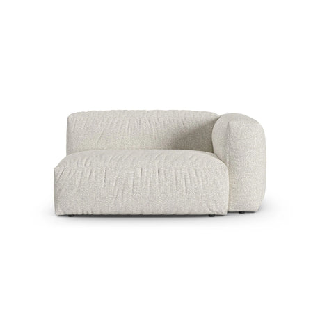 Martina Modulares Sofa Sitzelement, Rechte Seite, Sitztiefe 90 cm, aus Boucle in Grau Beige meliert (Monet Pearl), 160x120 cm von Micadoni – Bild 1