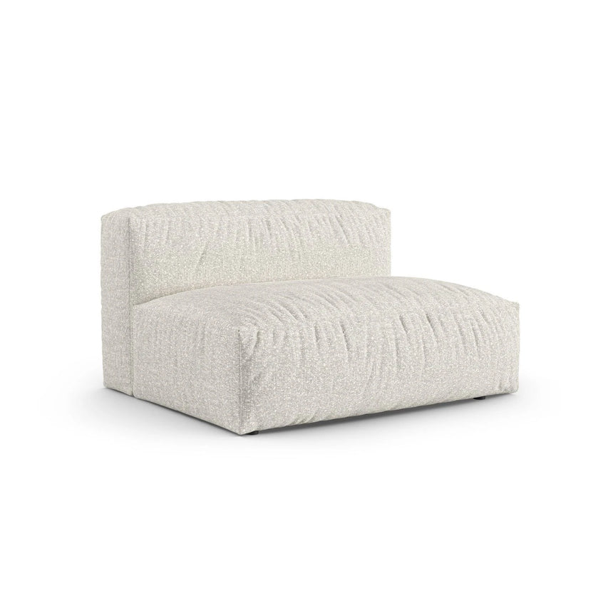 Martina Modulares Sofa Sitzelement, Rechte Seite, Sitztiefe 90 cm, aus Boucle in Grau Beige meliert (Monet Pearl), 160x120 cm von Micadoni – Bild 3