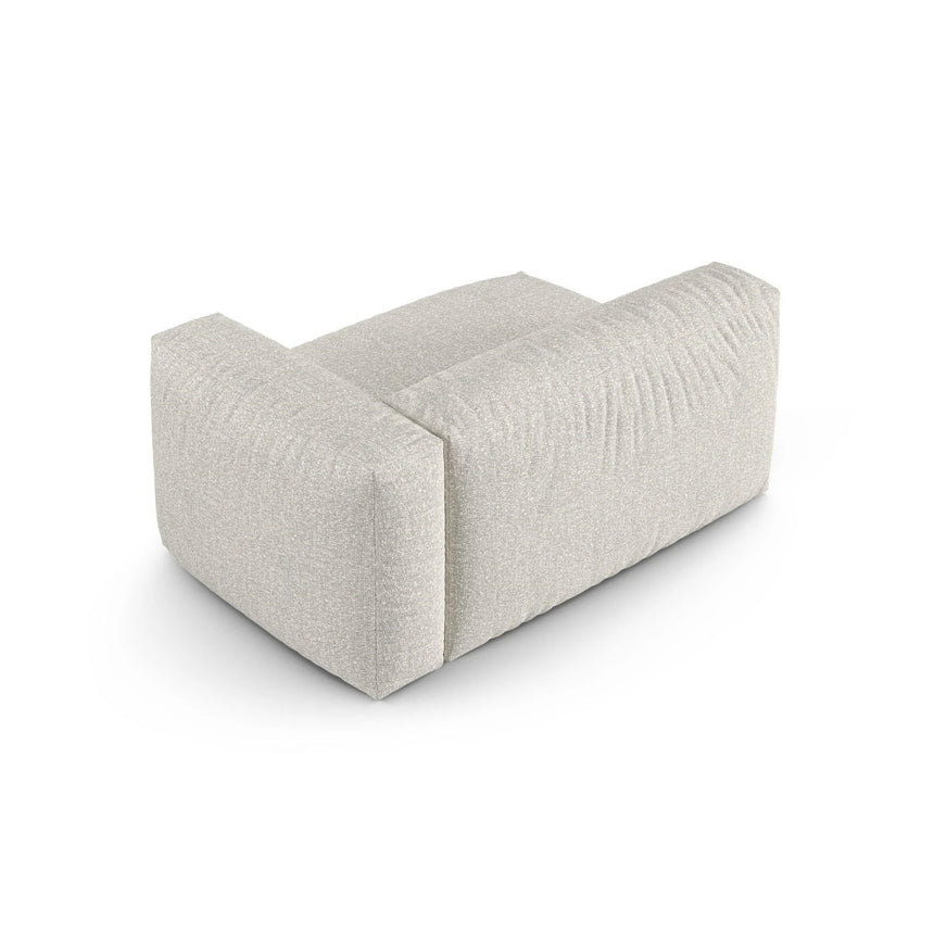 Martina Modulares Sofa Sitzelement, Rechte Seite, Sitztiefe 90 cm, aus Boucle in Grau Beige meliert (Monet Pearl), 160x120 cm von Micadoni – Bild 4