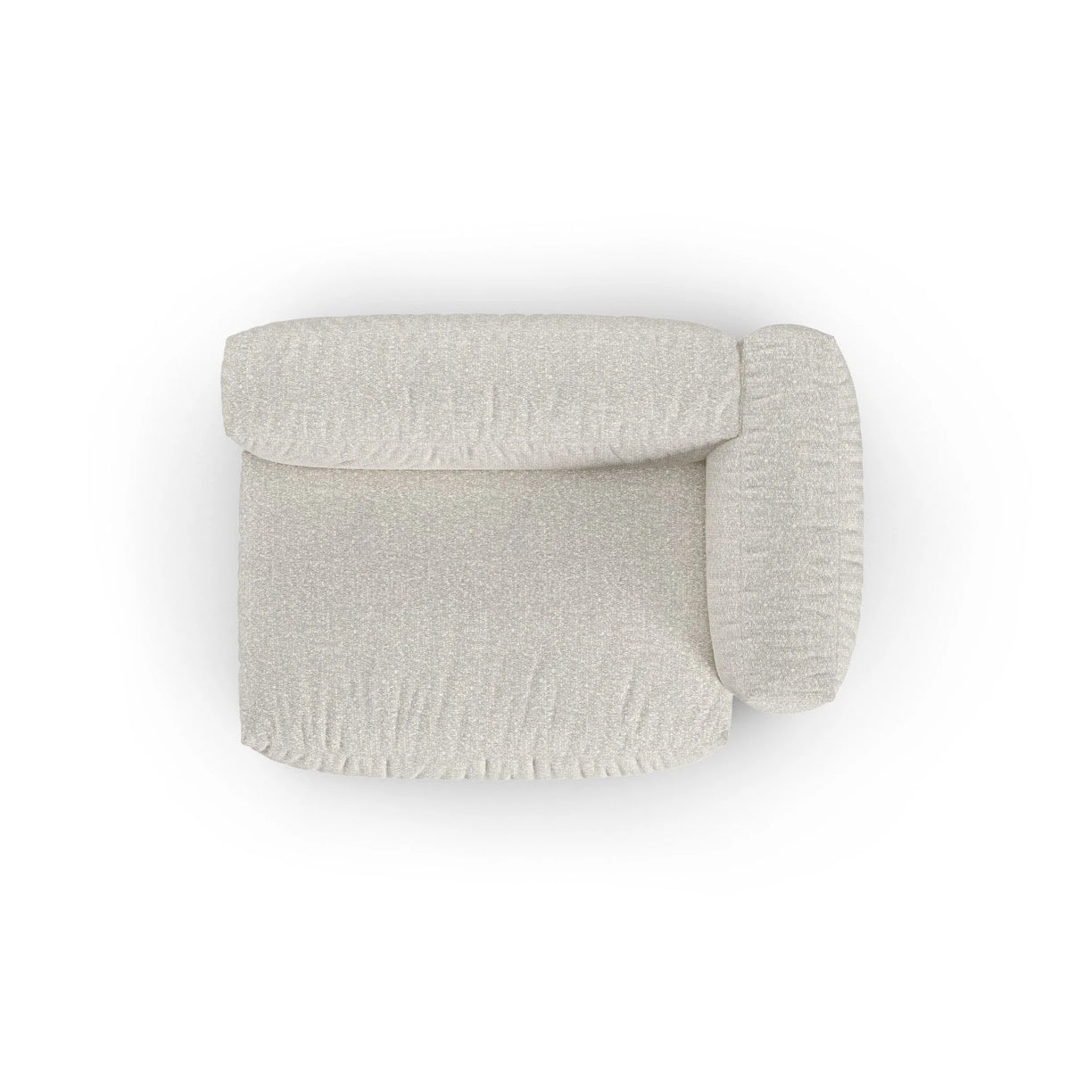Martina Modulares Sofa Sitzelement, Rechte Seite, Sitztiefe 90 cm, aus Boucle in Grau Beige meliert (Monet Pearl), 160x120 cm von Micadoni – Bild 5