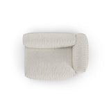 Martina Modulares Sofa Sitzelement, Rechte Seite, Sitztiefe 90 cm, aus Boucle in Grau Beige meliert (Monet Pearl), 160x120 cm von Micadoni – Bild 5