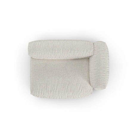 Martina Modulares Sofa Sitzelement, Rechte Seite, Sitztiefe 90 cm, aus Boucle in Grau Beige meliert (Monet Pearl), 160x120 cm von Micadoni – Bild 5