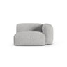 Martina Modulares Sofa Sitzelement, Rechte Seite, Sitztiefe 90 cm, aus Boucle in Silber (Monet Silver), 120x120 cm von Micadoni – Bild 1