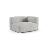 Martina Modulares Sofa Sitzelement, Rechte Seite, Sitztiefe 90 cm, aus Boucle in Silber (Monet Silver), 120x120 cm von Micadoni – Bild 3