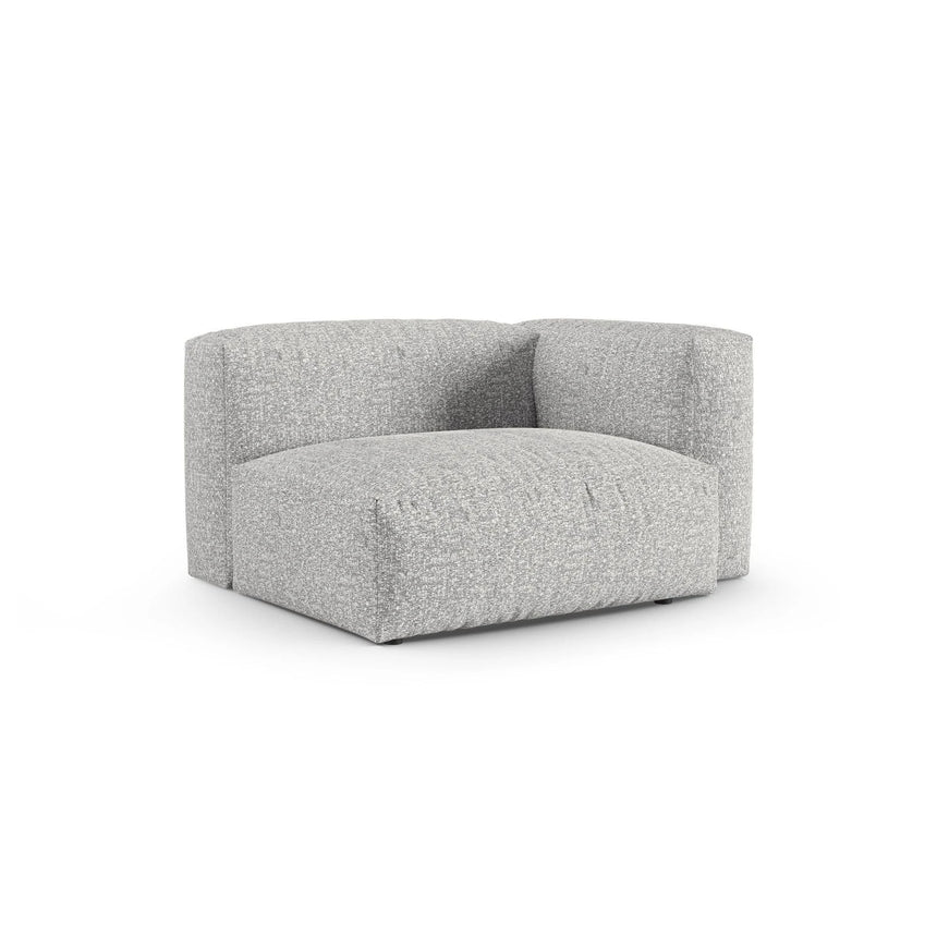 Martina Modulares Sofa Sitzelement, Rechte Seite, Sitztiefe 90 cm, aus Boucle in Silber (Monet Silver), 120x120 cm von Micadoni – Bild 3
