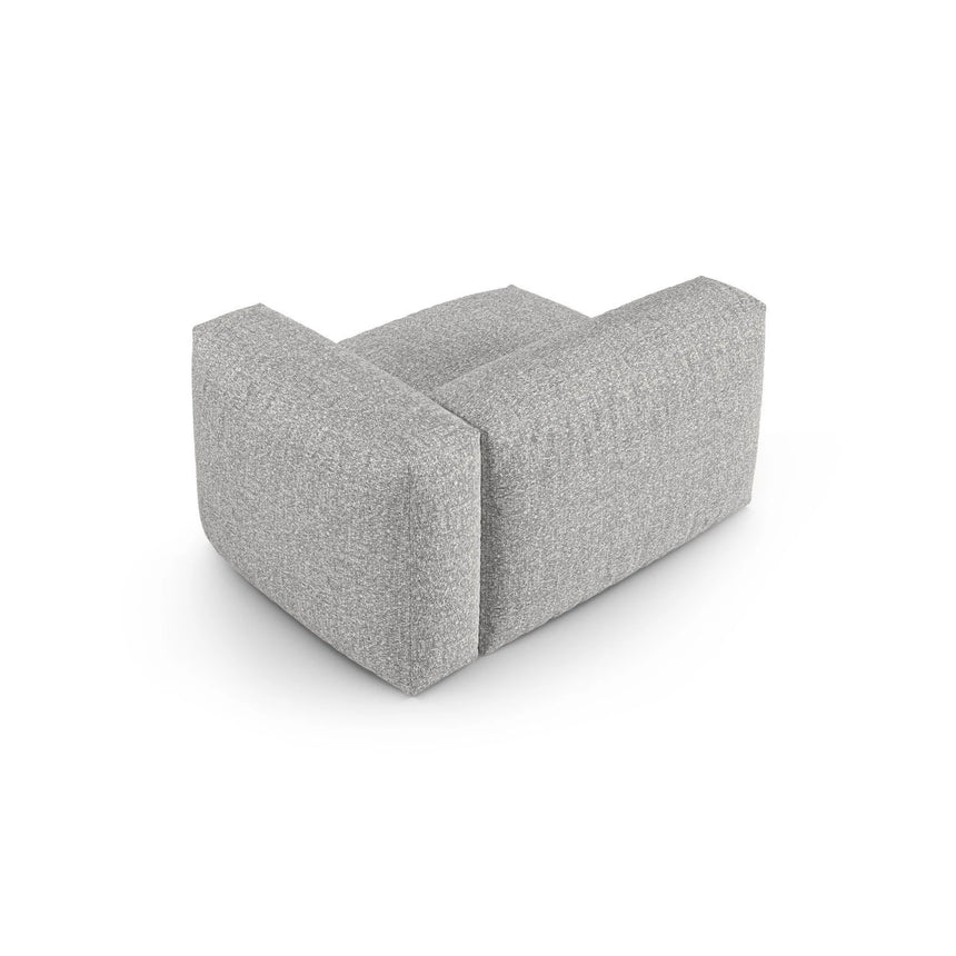 Martina Modulares Sofa Sitzelement, Rechte Seite, Sitztiefe 90 cm, aus Boucle in Silber (Monet Silver), 120x120 cm von Micadoni – Bild 4
