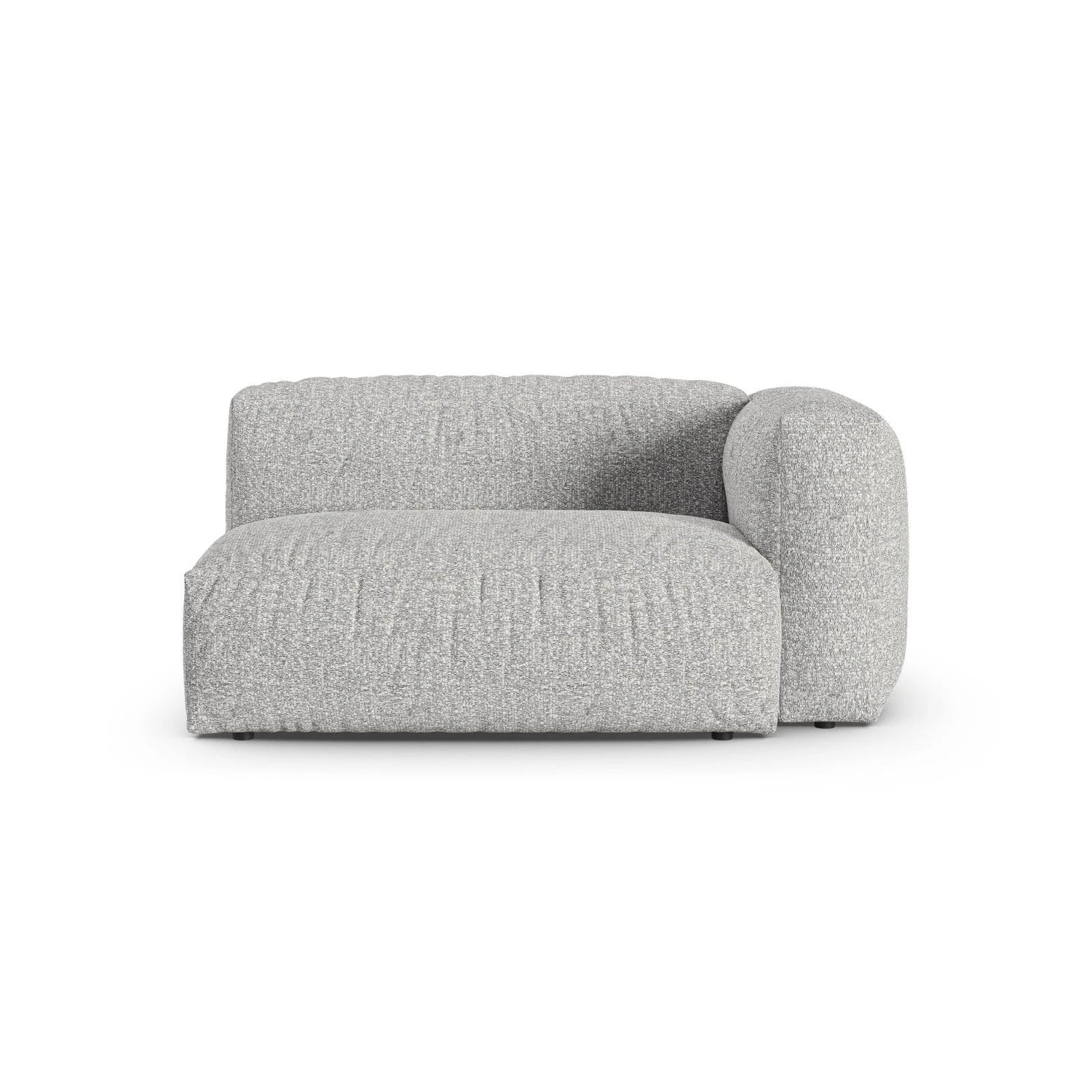 Martina Modulares Sofa Sitzelement, Rechte Seite, Sitztiefe 90 cm, aus Boucle in Silber (Monet Silver), 160x120 cm von Micadoni – Bild 1