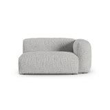 Martina Modulares Sofa Sitzelement, Rechte Seite, Sitztiefe 90 cm, aus Boucle in Silber (Monet Silver), 160x120 cm von Micadoni – Bild 1
