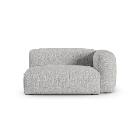 Martina Modulares Sofa Sitzelement, Rechte Seite, Sitztiefe 90 cm, aus Boucle in Silber (Monet Silver), 160x120 cm von Micadoni – Bild 1