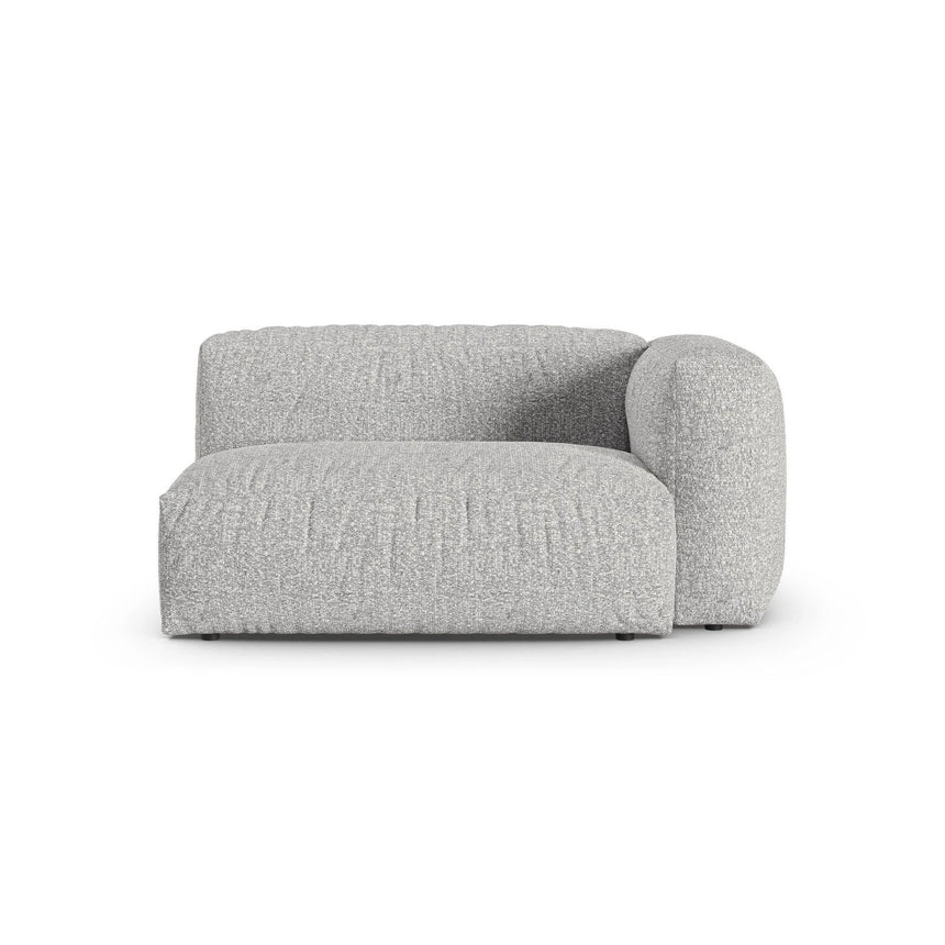 Martina Modulares Sofa Sitzelement, Rechte Seite, Sitztiefe 90 cm, aus Boucle in Silber (Monet Silver), 160x120 cm von Micadoni – Bild 1